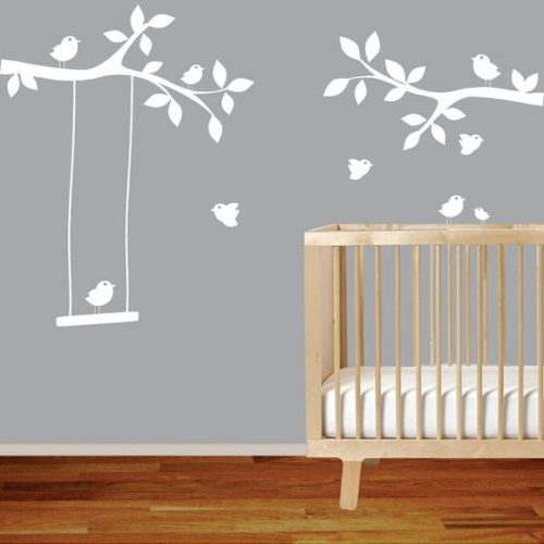 Calcomanias de ramas con aves para pared