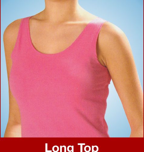 Top largo sin mangas para damas
