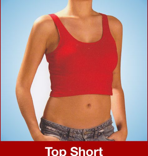 Top corto sin mangas para dama