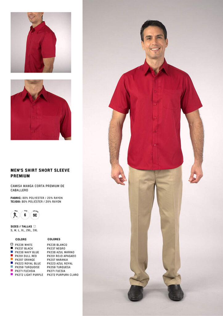 Camisa Premium manga corta para caballero