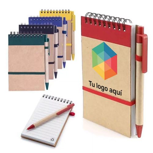 Libreta Espiral con pluma