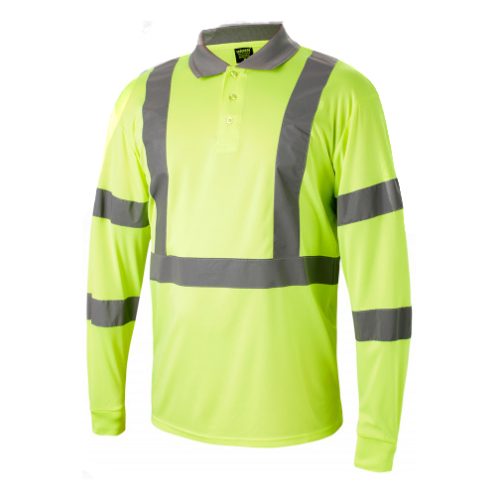 Sueter polo manga larga con cinta reflectiva