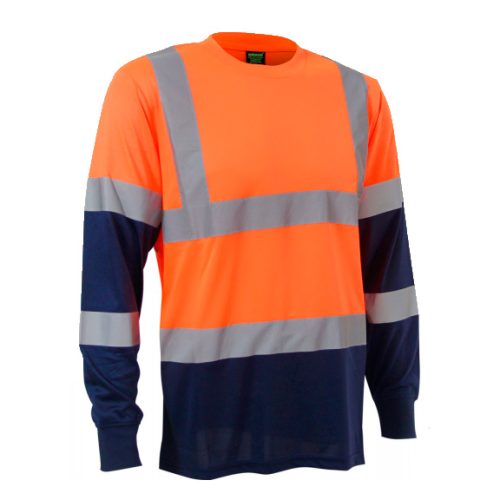 Sueter manga larga con cinta reflectiva a 2 colores