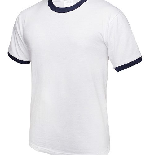 Tshirt cuello redondo con contraste en el cuello y las mangas