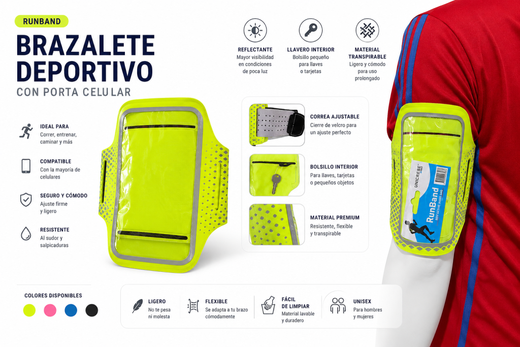 Porta Carnet de Brazo Deportivo