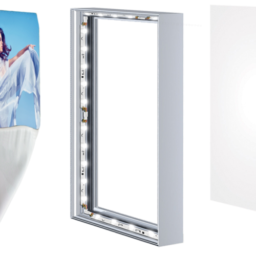 Caja de luz con tela