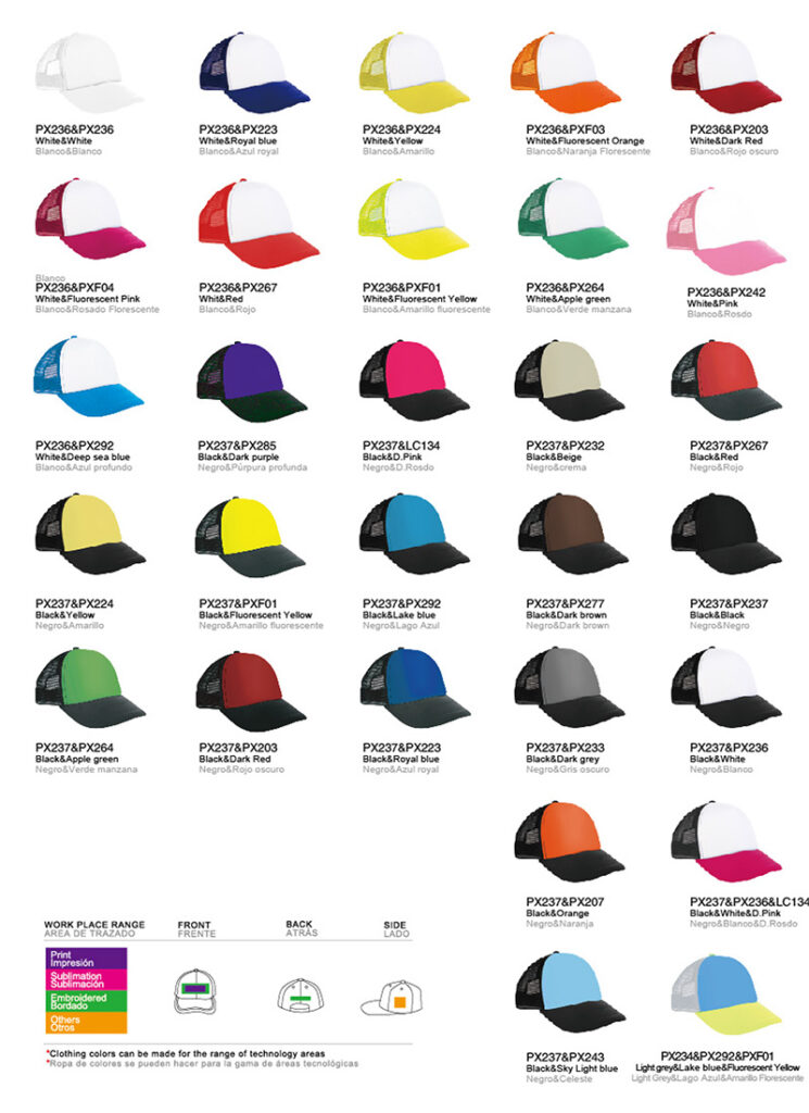 Colores Gorra de Malla