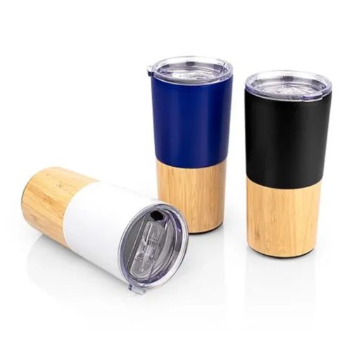 Vaso térmico con base de bamboo