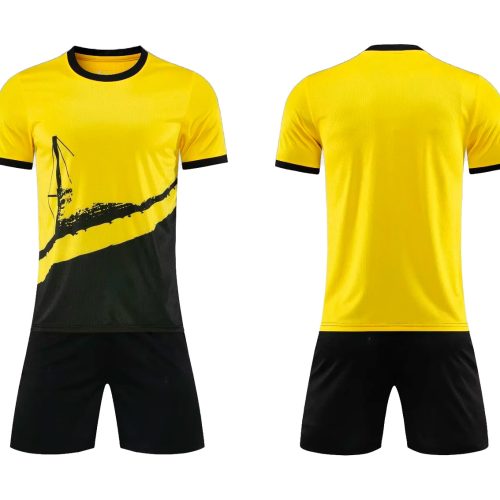 uniforme de futbol amarillo con negro