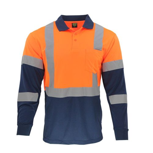 Sueter polo manga larca con cinta reflectiva