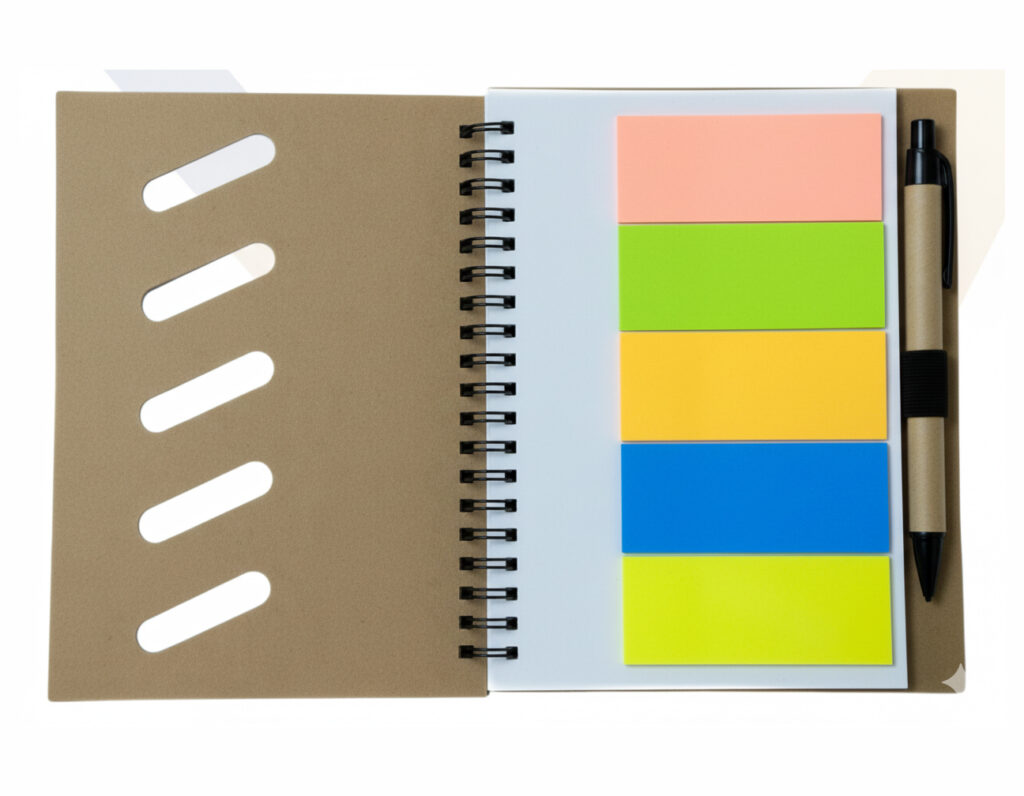 libreta-con-post-it Libreta con Post it