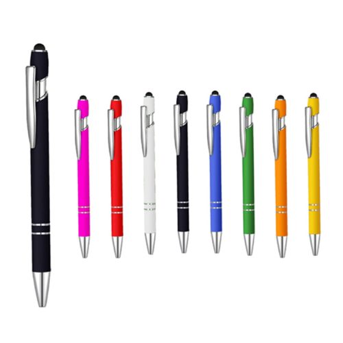 Pluma metálica con touch y punta retractil