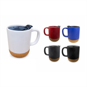 Taza termica con base de corcho