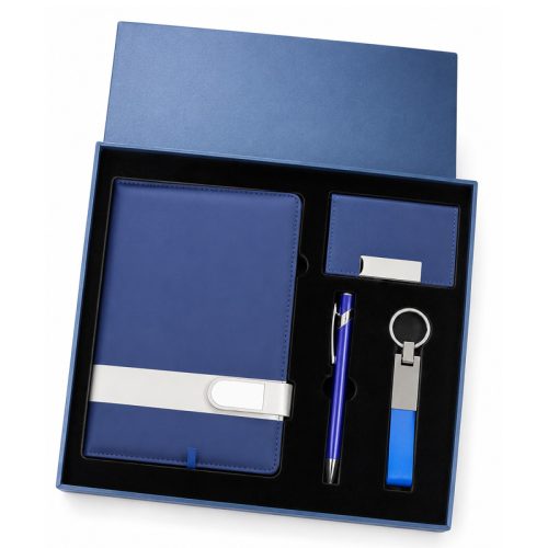 Set Ejecutivo Premium con Libreta, Tarjetero, Bolígrafo y Llavero Personalizado